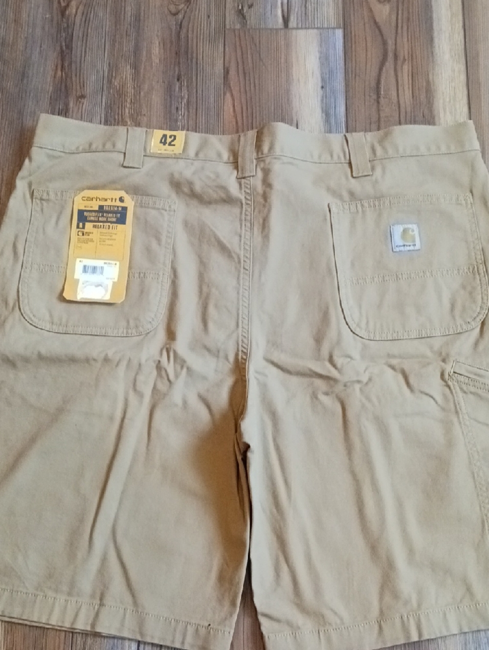Carhartt Tan Work Shorts Rugged Flex Relaxed Fit Canvas Size 42